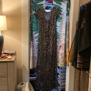 Sequined floor length dress - Adrianna Papell - Size 10
